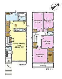 松戸市常盤平西窪町　A号棟　新築戸建