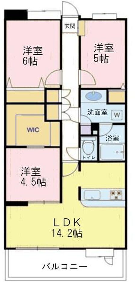 3LDKの魅力的な間取り!LDKはゆったりとした空間で、ご家族との団らん時間が、より一層充実したものになりますね。家族との仲が深まり、自然と笑顔が増えます!