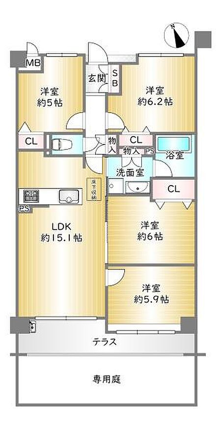 4LDK 間取り