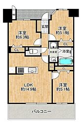 間取図画像 3LDK
