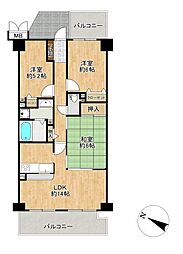 ベルク泉北高倉台 3LDKの間取図画像
