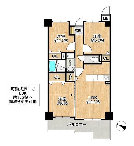 間取りを拡大表示