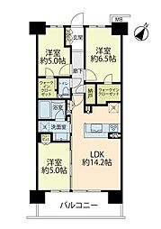 シティテラス大和エアーズコート 3LDKの間取図画像