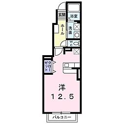 モンプーカ281 ワンルームの間取図画像