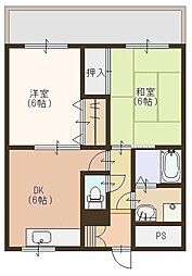 ハースイン久野部 2DKの間取図画像