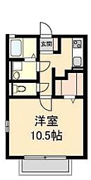 サニーコート野洲2号館 1Kの間取図画像