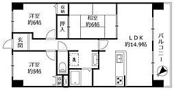 ルモン甲西中央 3LDKの間取図画像