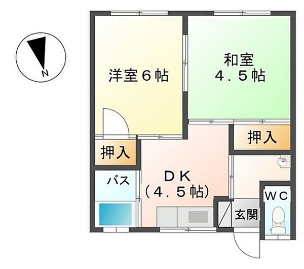 常重ビル ｜広島県広島市西区中広町1丁目(賃貸マンション2K・4階・34.02㎡)の写真 その2