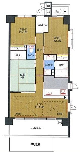 間取りを拡大表示