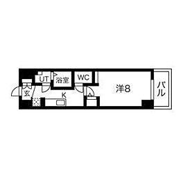 KDXレジデンス南草津 1Kの間取図画像