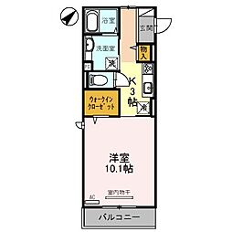 ガーディアンシャトー1 ワンルームの間取図画像