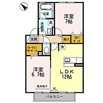 カーサグランデ  ｜ 滋賀県栗東市小柿３丁目（賃貸アパート2LDK・2階・59.34㎡） その2