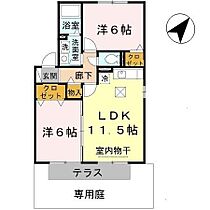 アルカディア　B棟  ｜ 滋賀県栗東市高野（賃貸アパート2LDK・1階・53.72㎡） その2