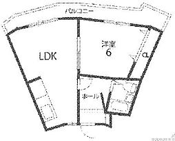 レドンダカサ玉川 1LDKの間取図画像