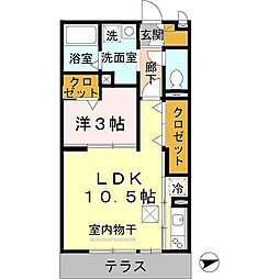 ファミール御池 1LDKの間取図画像