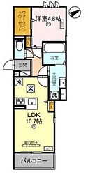 ラ・フェリーチェ 1LDKの間取図画像