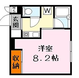 クッキィーセタ 1Kの間取図画像
