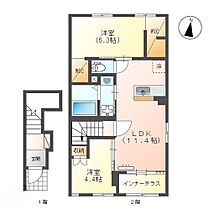 コンフォート・シュリンプ 205 ｜ 宮崎県宮崎市大字新名爪1283番1（賃貸アパート2LDK・2階・58.17㎡） その2