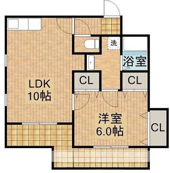 クレストコート ｜宮崎県宮崎市和知川原２丁目(賃貸マンション1LDK・2階・43.95㎡)の写真 その2