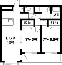 リージェントマンション 2LDKの間取図画像
