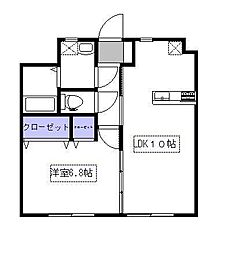 サンフォレスト柳丸 1LDKの間取図画像