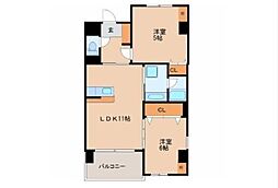 グランクレシェンテ 2LDKの間取図画像