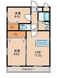 NEIGHBORS 2LDKの間取図画像