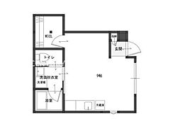 FUKUNASU北権現 ワンルームの間取図画像