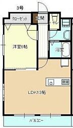 J.feel3 1LDKの間取図画像
