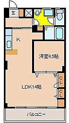 クイーンズパレスキヨスエ 1LDKの間取図画像