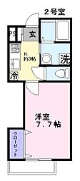 チェーロ 1Kの間取図画像