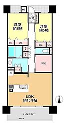 プレサンスロジェ橿原神宮前 2LDKの間取図画像