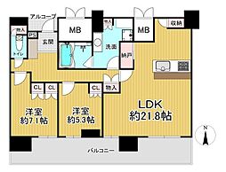 間取図画像 2LDK