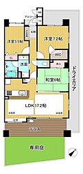 ダイアパレス高槻緑ケ丘 3LDKの間取図画像