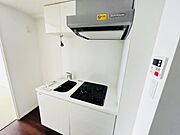 2口のシステムキッチンで調理に便利