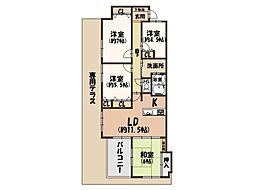 パラツィーナ大和高田アネックス 4LDKの間取図画像