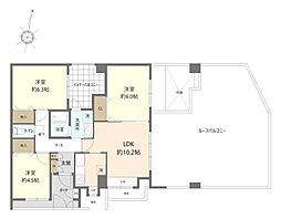 ライオンズマンション雲雀ケ丘花屋敷 3LDKの間取図画像