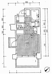 ダイアパレスジュノス大橋 1Kの間取図画像
