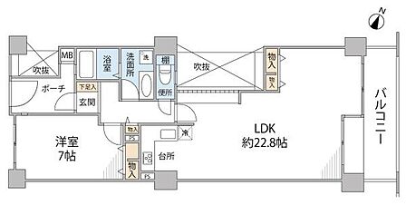 1LDK 間取り