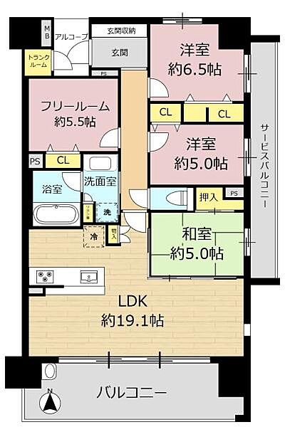 間取りを拡大表示