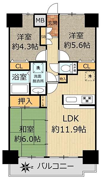 間取りを拡大表示