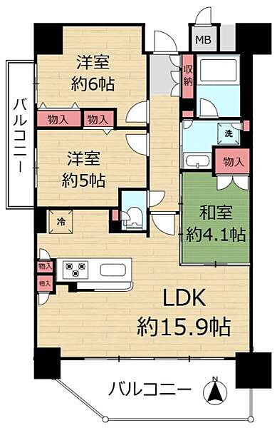 間取りを拡大表示