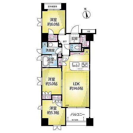 ★間取り図☆3部屋+LDK★