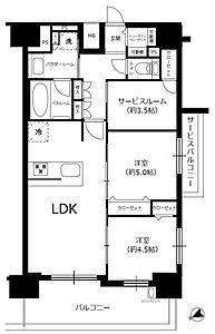 間取り：明るく開放的なLDKです。隣接した洋室があり！の角部屋です！