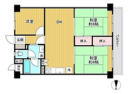 秀和めじろ台レジデンス 3DKの間取図画像
