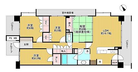 【間取り】南東向き×4LDK×収納豊富