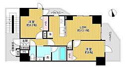 サニーコート八王子第2 2LDKの間取図画像