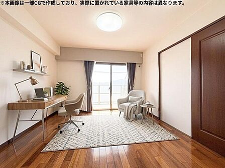 自然光が窓から差し込んできますので、スッキリとした明るい朝を迎えることが出来そうです♪※本画像はCGで作成しており、実際に現地に家具は置かれておりません。また、価格に家具は含まれておりません。