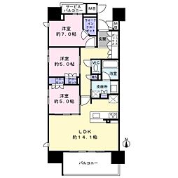サンメゾン豊川稲荷サウス 3LDKの間取図画像