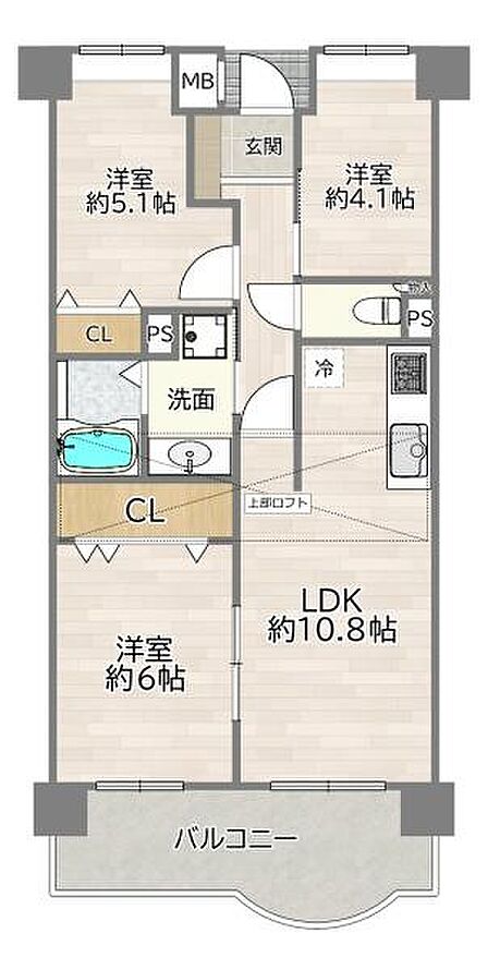 3LDK 間取り
